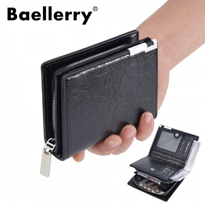New Men's Short Wallet European American Retro Business Small High-end Zipper Zero