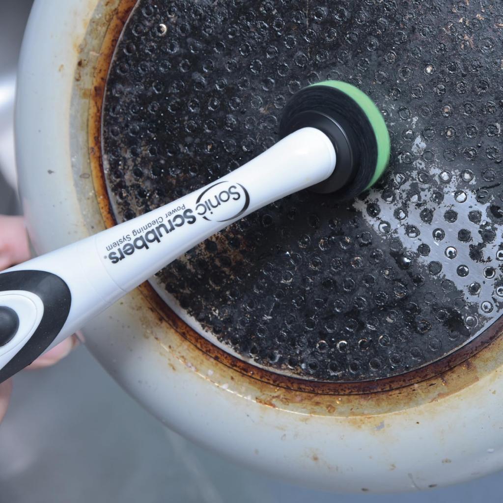 Sonic Scrubber Super Sonic Scrubber Electric Cleaning Brush Pad Repeat 8000 RPM & Set, High-Speed