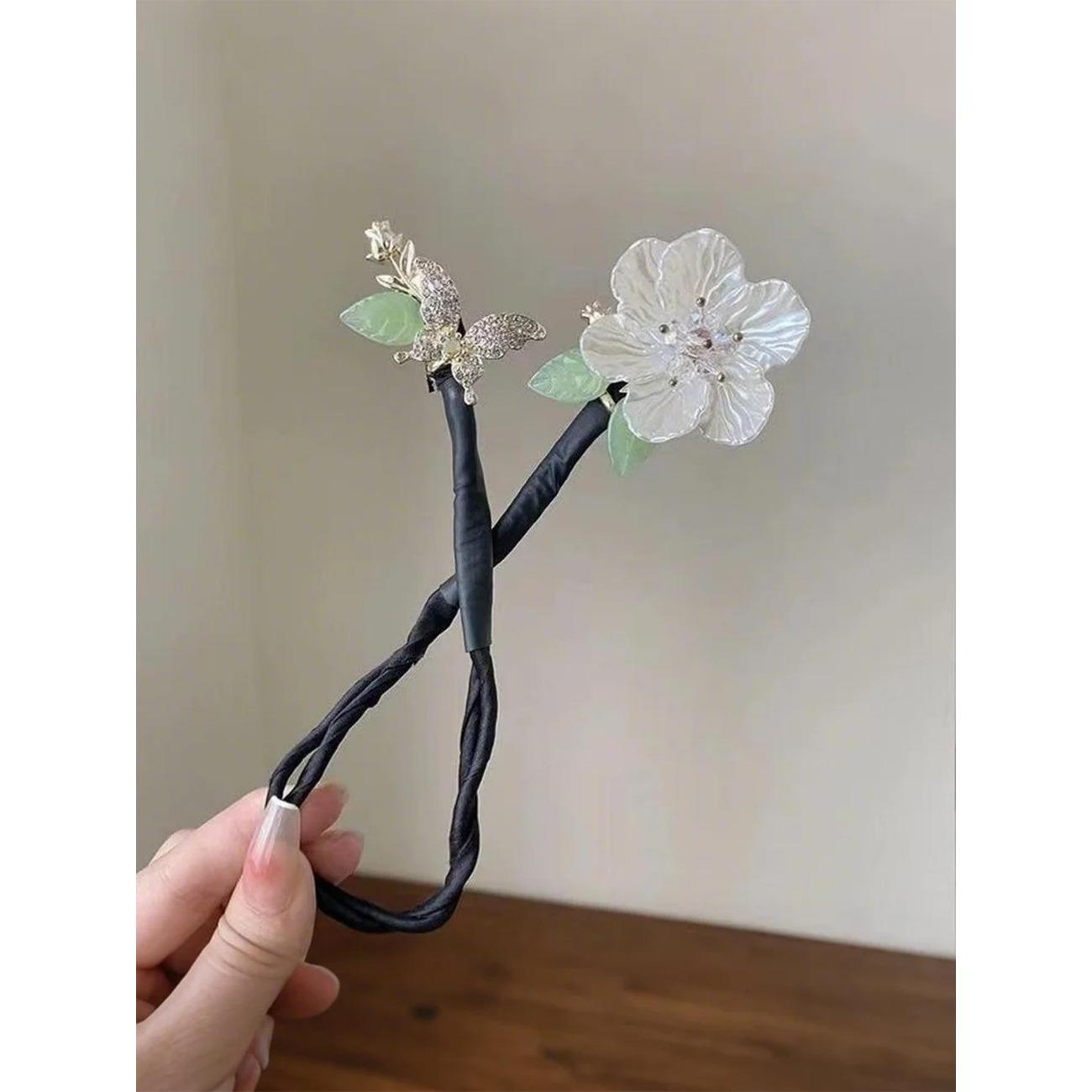 

1 шт. Модные ретро пряди для волос с камелиями и бабочками для женщин, аксессуары для волос