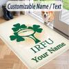 Custom Text Printed Rug Ireland Rugby Non Slip Floor Carpet For Home Room Decor