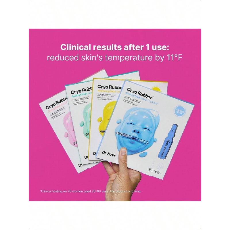 Dr.Jart+ Cryo Rubber Firming Face Mask 35ml/ Hydrating Rubber Mask Korean Skin Care Travel Size 1 Pack For Lifted Look Instant Moisture