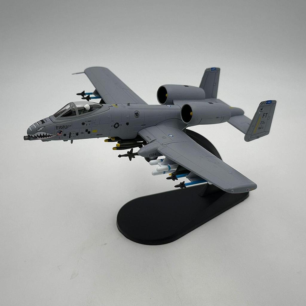 1:100 A-10A Plane Model Aircraft Simulation Display Stand Metal Alloy Fighter Realistic