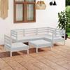 VidaXL Solid Pine Wood Garden Lounge Set 6 Pcs Patio Furniture Terrace Furniture Set Outdoor Furniture 3082723