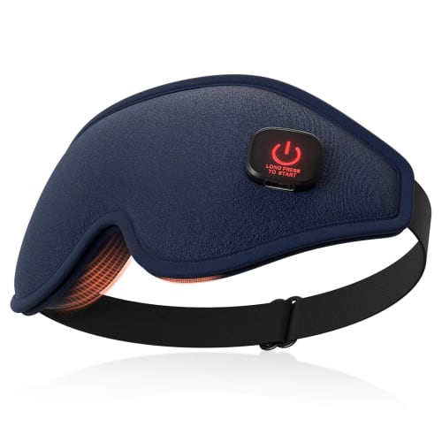 

Anycee Rechargeable Hot Eye Mask [3D Shape - No Pressure, 99.99% Light Blocking] Eye Mask for Sleep, 3 Temperature Modes, Adjustable Size, Unisex, Cor