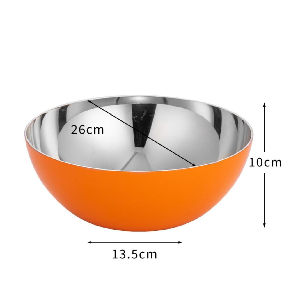Food-Grade Stainless Steel Serving Bowl Easy to Clean with Wide