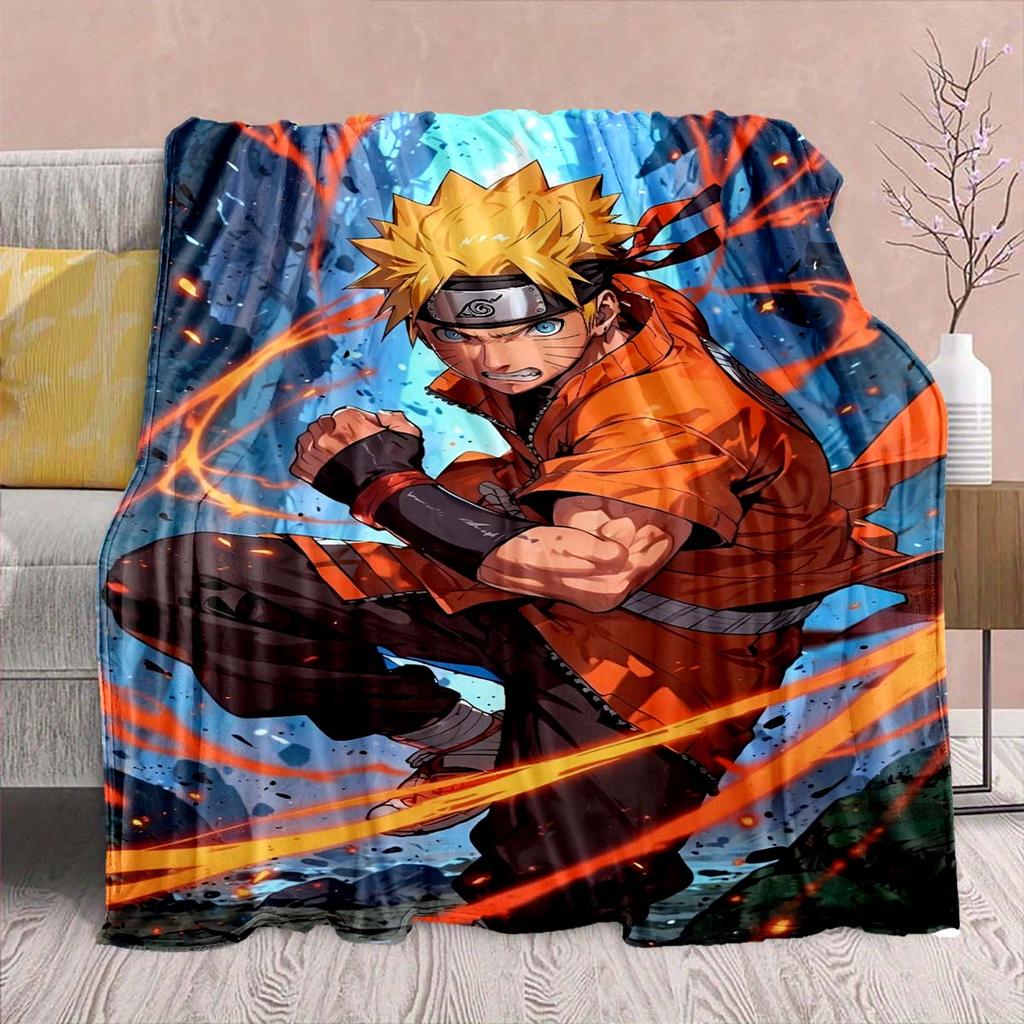 Naruto Anime Flannel Blanket - Soft Warm Perfect for Sofa, Bedding Camping Travel Office Home Decor