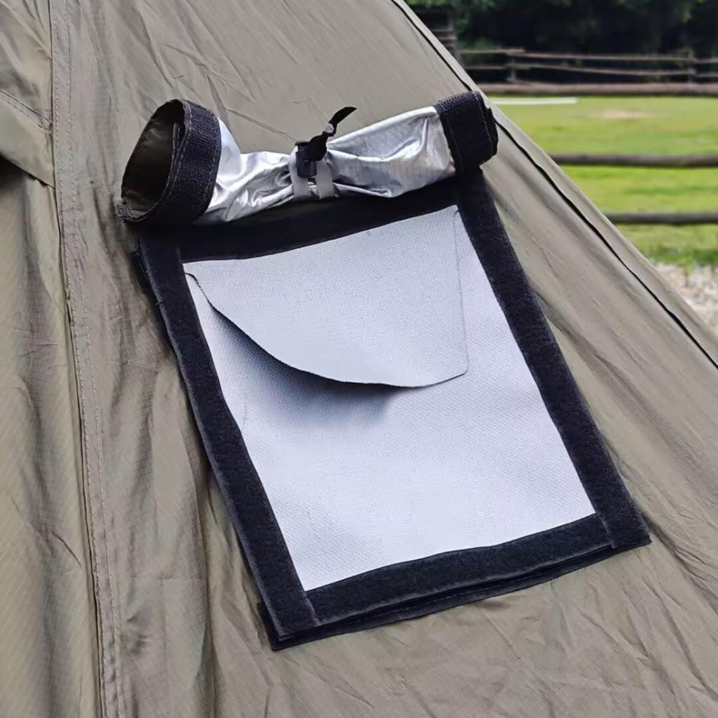 Outdoor camping tent chimney anti-scalding sheet double-layer flame retardant cloth, suitable for DIY camping fireproof stove