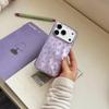 Romantic Purple Floral Marble Phone Case for iPhone 17 17E 16 16E 15 14 13 12 11 Air Pro Max Plus Clear Soft TPU Flower Cover