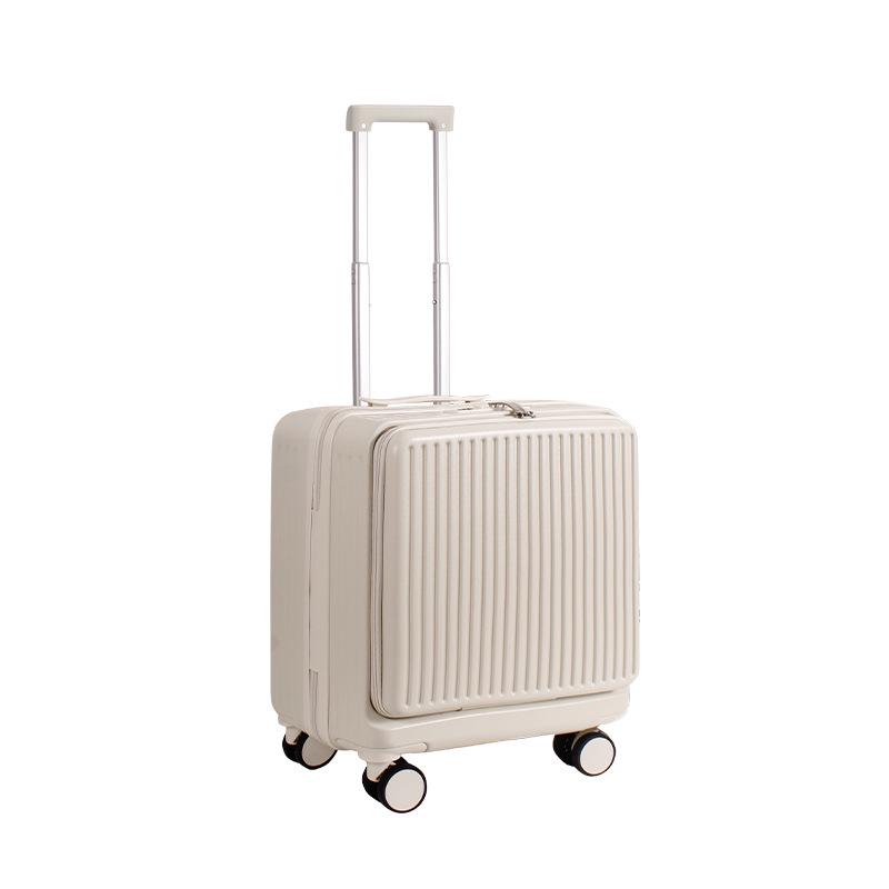 Side-Opening 18-Inch Large Cabin Trolley Case - Unisex Lightweight Carry-On with Password Protection