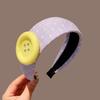 2026 Vintage Colorful Big Button Polka Dot Hairband Fashion Y2K Wide Headband Sweet Girl Hair Ornament for Party Streetwear Band