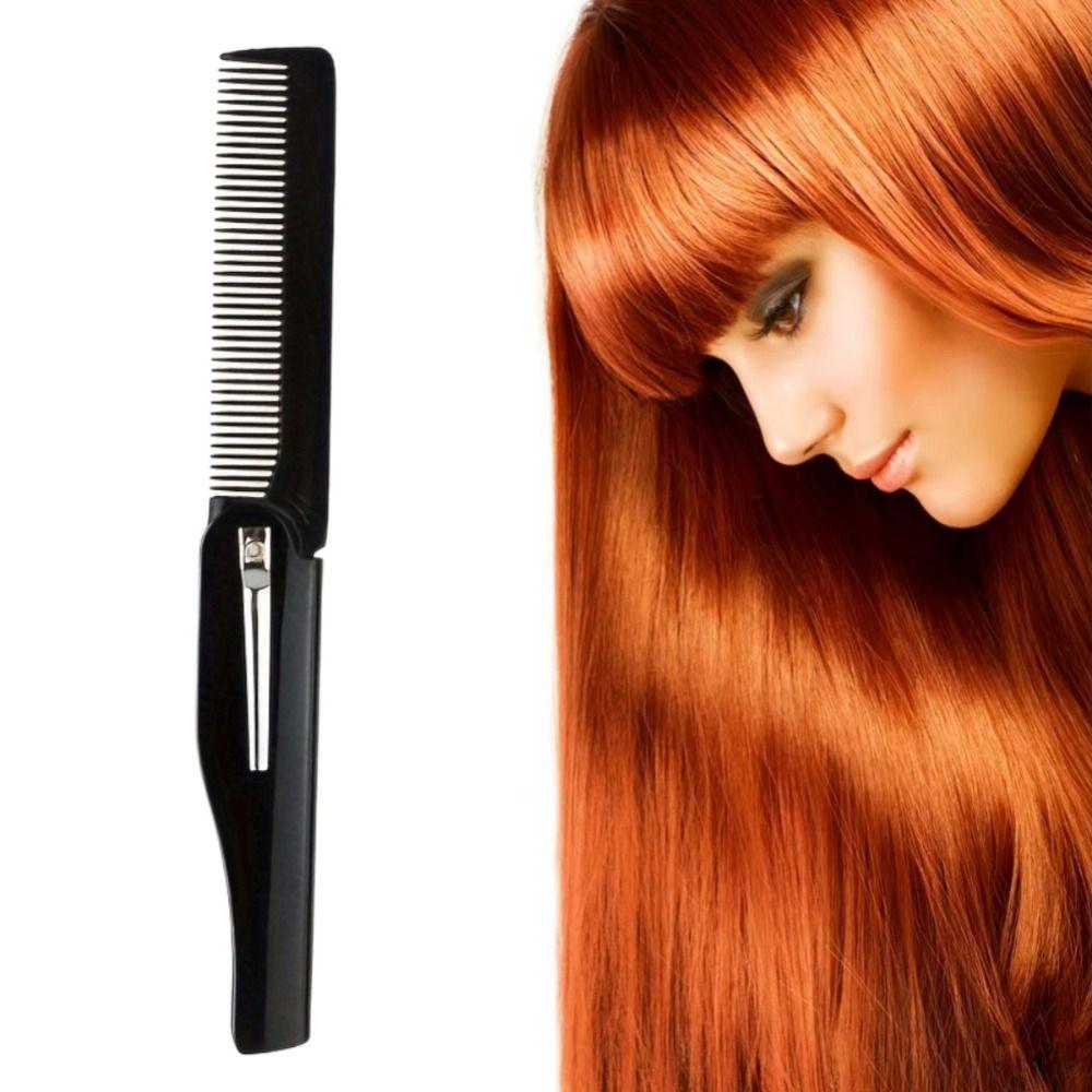 Mulitfunctional Portable Folding Comb Hairdressing Oil Head Styling Comb  All Hair Types