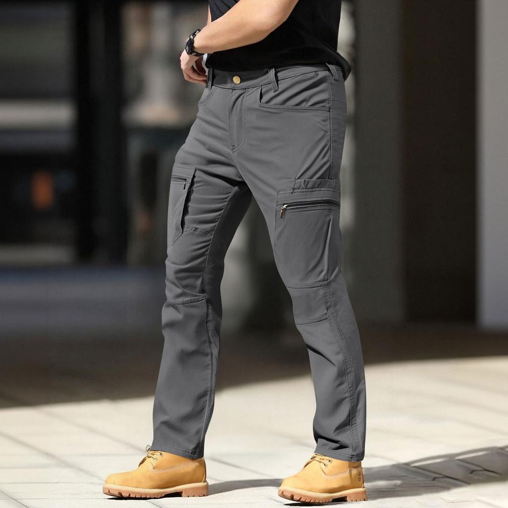 Men'sl Cargo Pants, Outdoor Working  Fishing, Camping, Wear-resistant Work Pants With Zipper And Multi-pocket