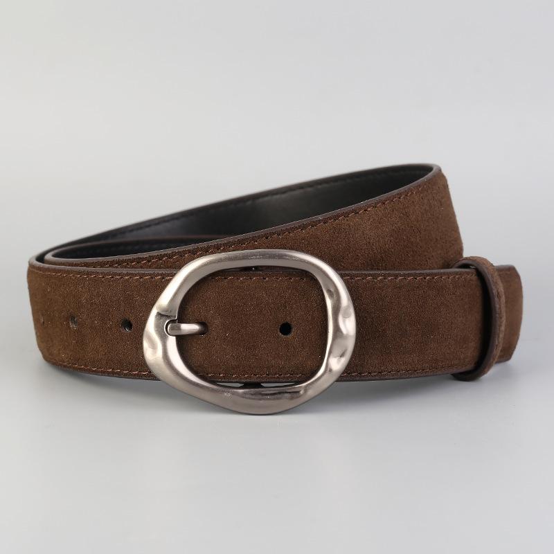Women S Simple High Quality Leather Belt Pin Buckle Decorative Waist Strap