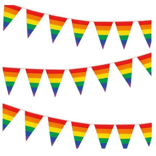 

Rainbow Pride Pennant Flags Banner Gay Pride Pennant Banner for Bar Outdoor Party Garden Decorations