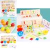 Wooden Multifunctional Arithmetic Clip Bead Learning Board Kid Puzzle Toy Set For Early Learning