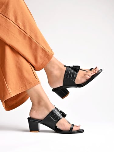 Shoetopia Women S Flat Sandal/Black /Eu41 / Uk8 8 UK