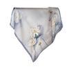 Women S 100 Silk Square Scarf Summer Lotus Pattern Commuting Neckerchief Gift For Mom