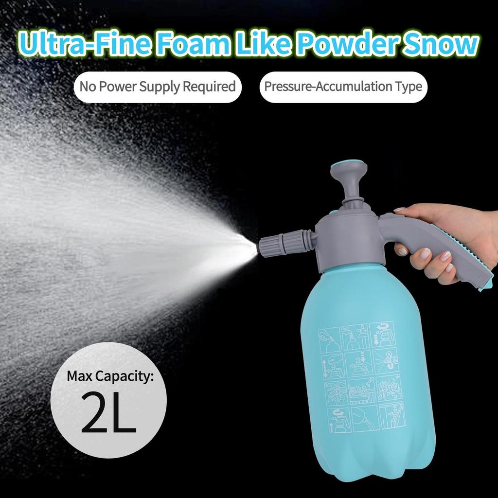 Foaming Pump Blaster 68oz, Car Wash Foam Cannon, Hand Pump Foam Sprayer with Two Adjustable Nozzles, Ideal for Car Wash, Home Cleaning