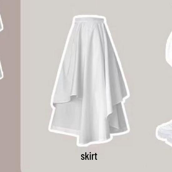 Trendy Two-Piece Summer Set: Women's Short Sleeve T-Shirt + White Skirt for 2026