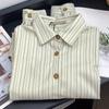 Spring Autumn Niche Design Sense Striped Small Loose Shirt Blouses & Shirts