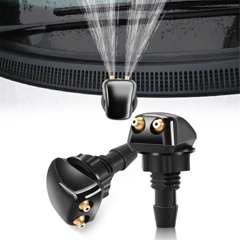 Universally Front Windshield Wiper Arm Washer Nozzle Spray Unit with 2 Holes Wiper Water Spray Jets