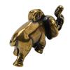 Retro Cute Pure Copper Brass Solid Elephant Keychain Chain Pendant Crafts Stable Elephant Antique Craftsmanship
