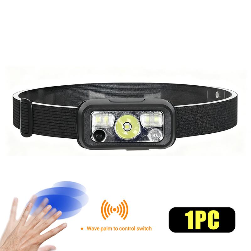Powerful LED Sensor Headlamp USB Rechargeable Headlight Led Head Torch Camping Search Light Head Flashlight for Fishing Lantern
