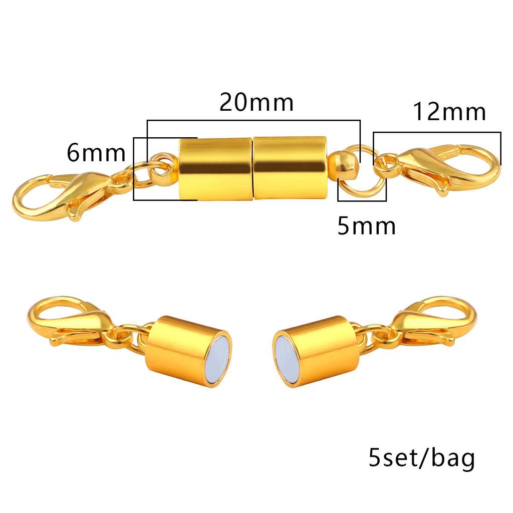 2/5 Stück Verschlüsse, Zubehör, magnetischer Hummer für Halskette, Armband, Hummerkugelhaken