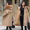 One Dress and Three Wears Removable Liner Pie To Overcome Medium and Long Fleece Thickened Large Size Down Cotton Clothes Women's Knee Cotton Clothes