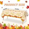 3Pcs Fall Thanksgiving Disposable Tablecloths Give Thanks Autumn Maple Leaves Waterproof Table Covers for Home Dinner Fall Harvest Thanksgiving Party