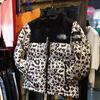 Leopard Print Unisex Down Jacket - Thickened Couple's Coat, Korean Style, White Duck Down