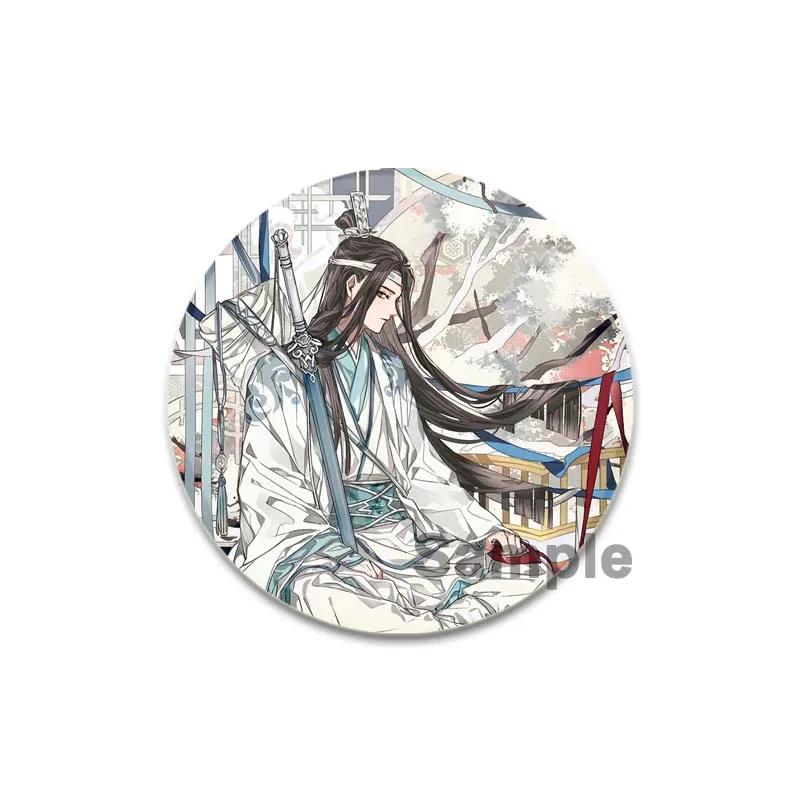 

32/44/58 мм аниме Mo Dao Zu Shi брошь Wei Wuxian Lan Wangji значок ручной работы булавка нагрудная булавка для рюкзака одежда ювелирные изделия аксессуары подарок 32mm
