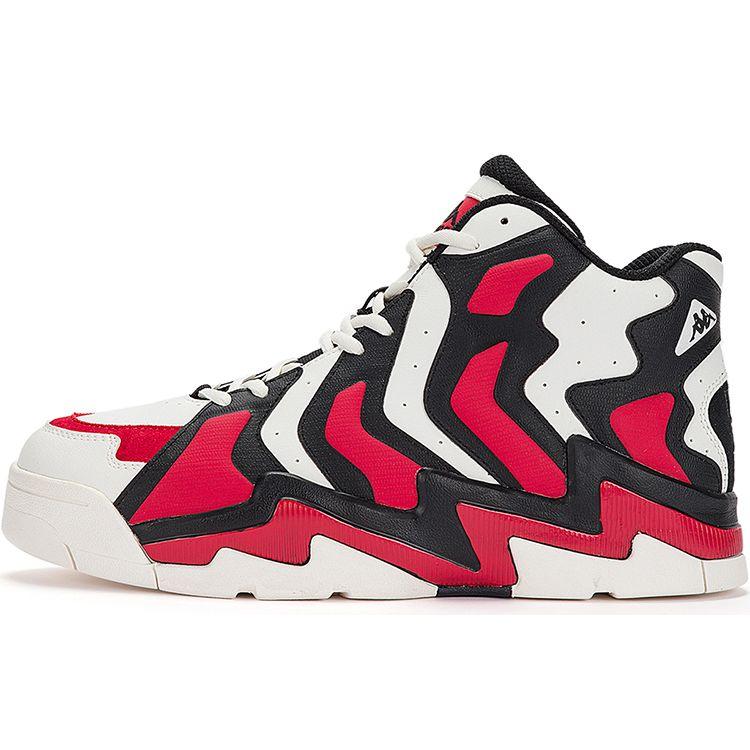 Kappa Comfortable Simple Casual Fashion High-Top Sneakers Exquisite Details Unisex Sneakers White Black Red K0DZ5CC72D-012A