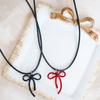 Sturdy Bowknot Pendant Necklace Graceful Bowknot Pendant Necklace Jewelry Elegant Clavicle Chain for Gatherings