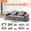 Play Couch, 15pcs Modular Kids Nugget Couch, Toddler Foam Sofa Couch with High-density 25D Sponge for Playing, Creativing, Sleeping, Imaginative Kids