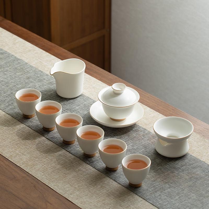 Simple Matte Ceramic Kung Fu Tea Set