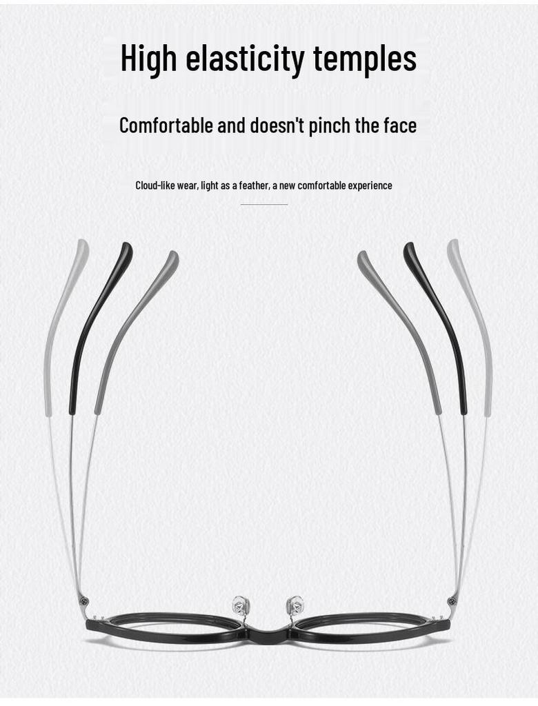 TR Frame Titanium Leg Oval Tortoiseshell Glasses for Women, Style Ti0185 - Suitable for Prescription Lenses