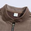 Men's Winter Solid Color Zipper Stand Collar Cardigan Men's Casual Jacket