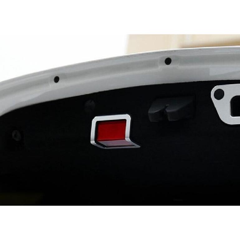 Silver Aluminum Tail Box Trunk Warning Light Frame Trim For Benz C-Class 2015-21