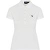 Polo Solid Color Logo Embroidered Short Sleeve Polo Shirt Women Tops White 211870236-015