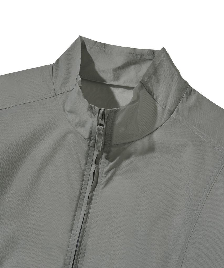 Filluminate Sheer Seam Line Windbreaker - Grey