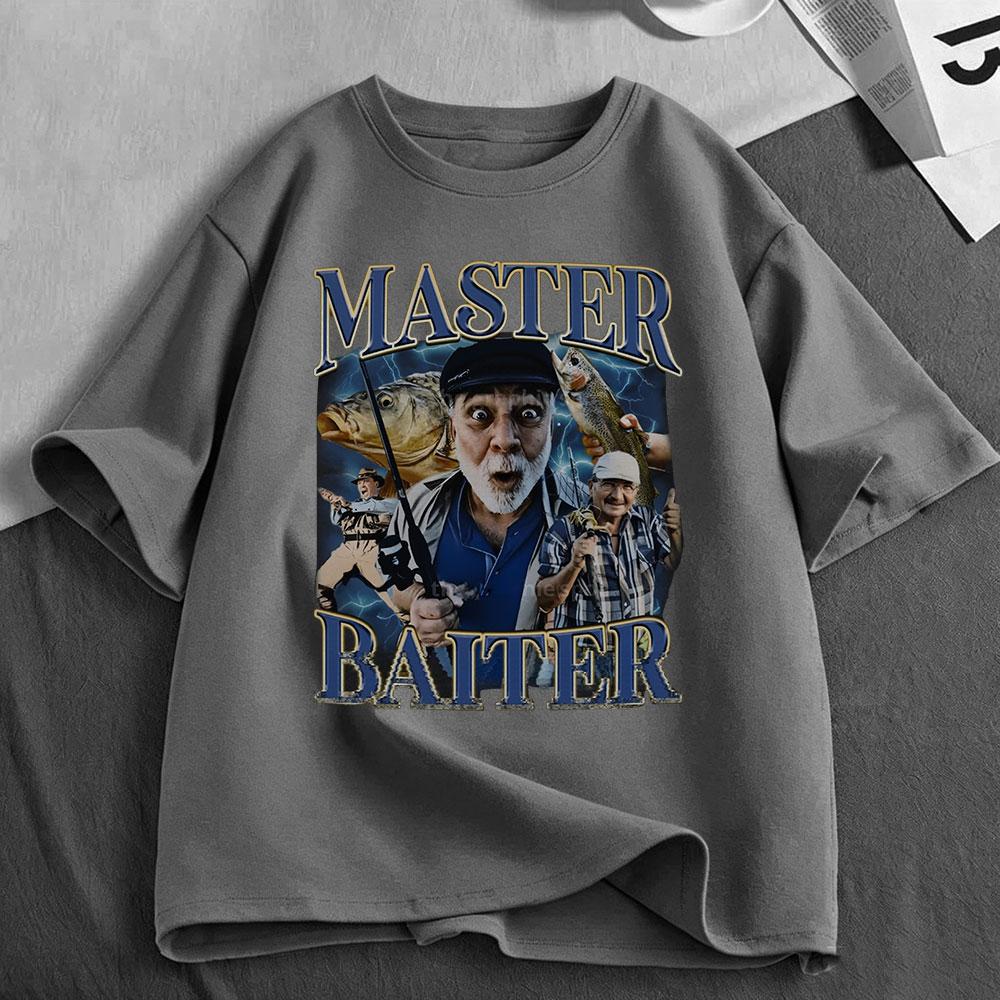 Master Baiter Funny Fishing Meme Graphic T Shirts Unisex Unisex Clothing Cotton Fashion Oversized Short Sleeve Tshirt Streetwear