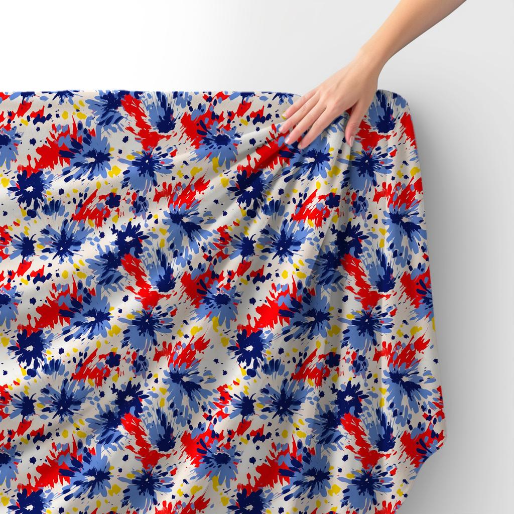 Royal Samt Stoff Polyester Zum Nähen - Motiv Abstraktion - Rdx2058