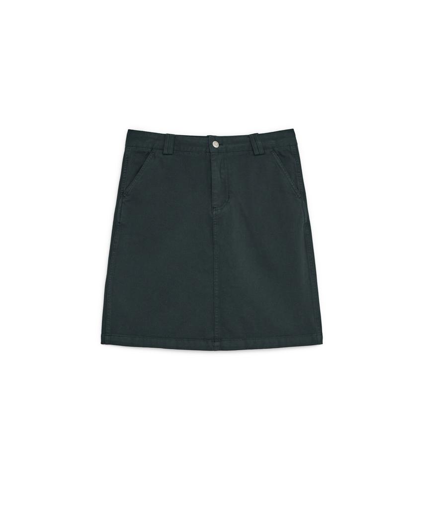 Sunburn Project Straight Cotton Midi Skirt, Navy