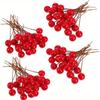 50Pcs Christmas Decorations Artificial Berry Simulation Foam Fruit Cherry Christmas Supplies Gifts Accessories New Year Ornament