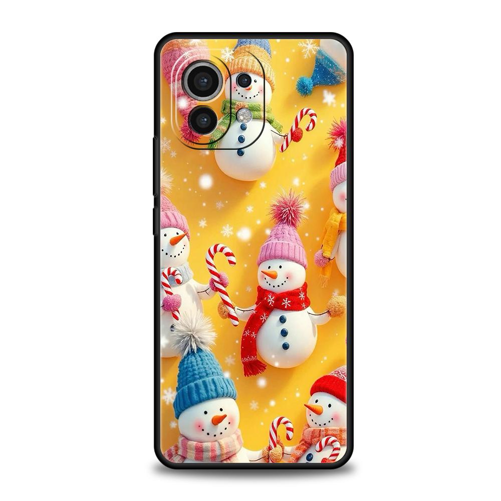 

Christmas Snowman Phone Case Cover for Xiaomi Mi 15 14 13 12 11 Ultra 14T 13T 12T 11T 10T Pro Lite 5G Shockproof Soft TPU Capas Xiaomi 14