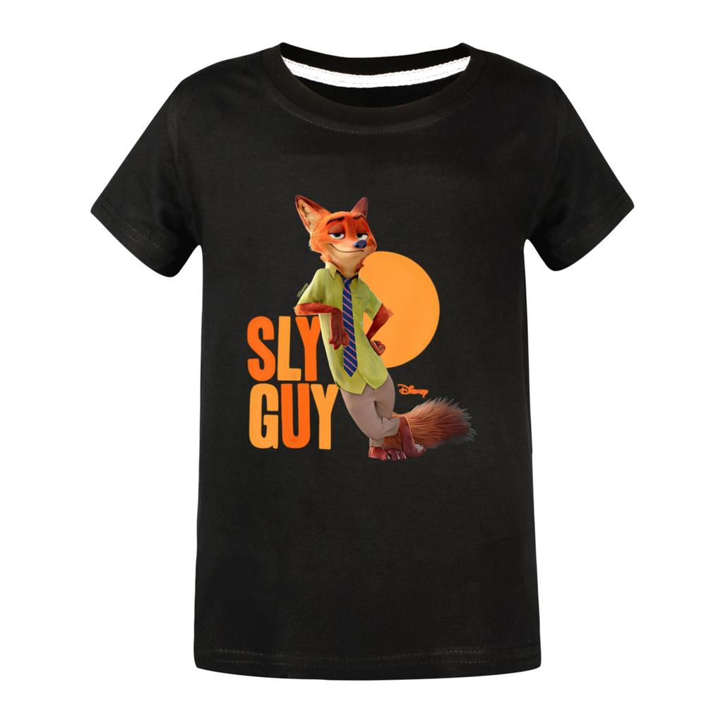 Modische Rundhals-Kurzarm-Arbeitskleidung bedruckte Oberteile für Kinder-Sommeroberteile