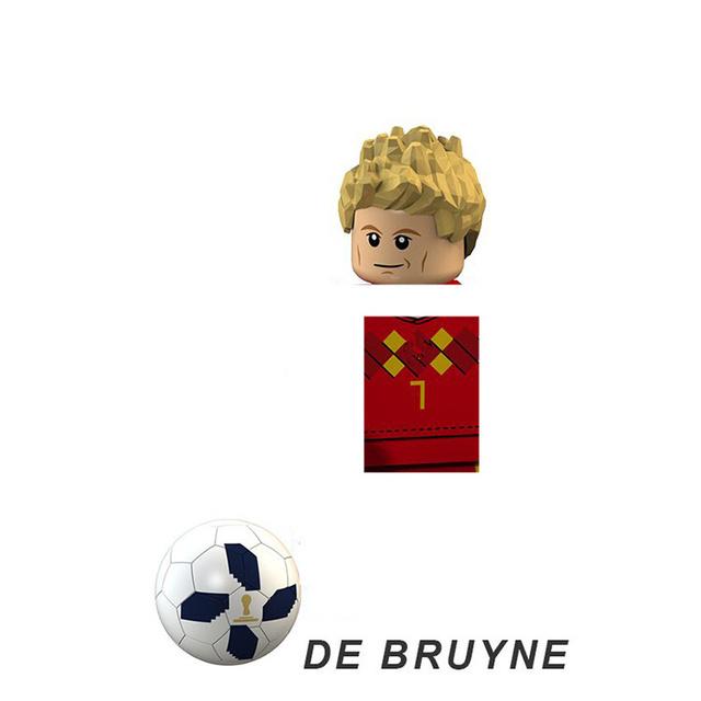 NEW World Famous Football Players Figurine Messi Ronaldo Neymar Lewandowski Mini Action Building Block Model Toy Kids Gifts