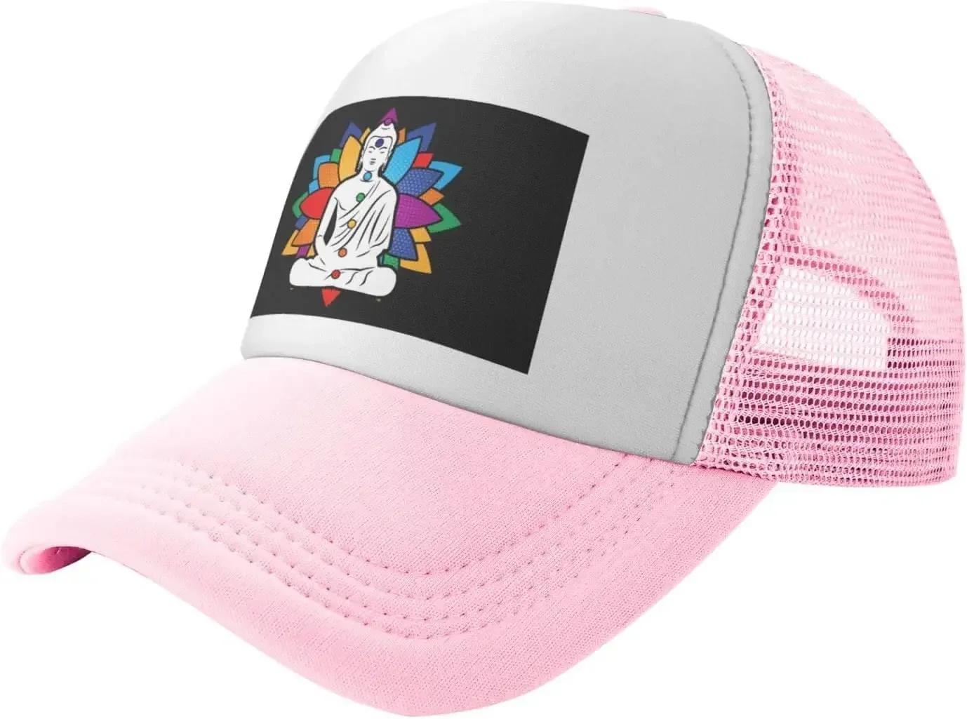 

Buddha Chakra Meditation Trucker Hat Mesh Baseball Snapback Cap for Unisex Or Women Outdoors One Size