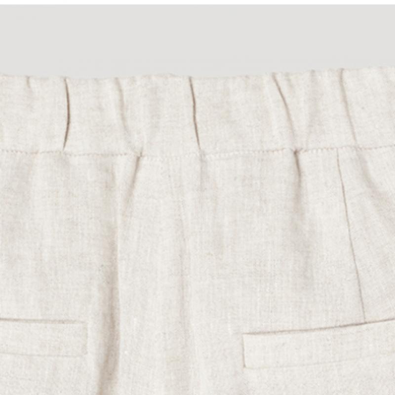 [She S miSS] Back Banding Linen Wide pantS SwwSlp22130 Ot